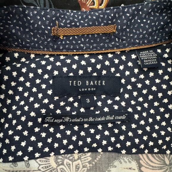 Ted Baker Men’s Shirt, Black Animal print, Size 3 - Picture 7 of 14